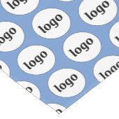 Logo-Muster Werbegestaltung Blau Kurzer Tischläufer (Ecke)