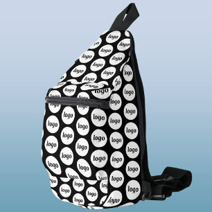 Logo-Muster Werbegestaltung für Werbezwecke Schwar Crossbody Bag