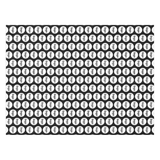 Logo-Muster Werbegestaltung für Werbezwecke Schwar Tischdecke (Vorderseite (Horizontal))