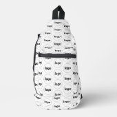 Logo-Muster Werbegestaltung Weiß Crossbody Bag (Vorderseite)