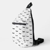 Logo-Muster Werbegestaltung Weiß Crossbody Bag (Rechte Ecke)