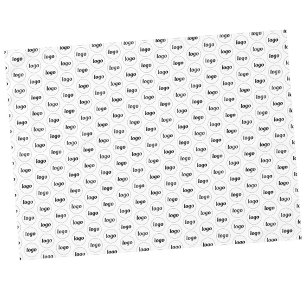 Logo-Muster Werbegestaltung Weiß Tischdecke