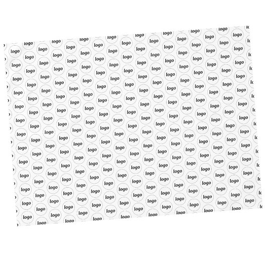 Logo-Muster Werbegestaltung Weiß Tischdecke