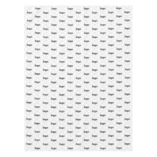 Logo-Muster Werbegestaltung Weiß Tischdecke (Vorderseite)