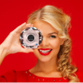 Logo Name Body Makeup Packaging Rose Glitzer Runder Aufkleber