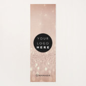 Logo Name Company Rose Gold Werbeaktion Instagra Yogamatte (Rückseite)