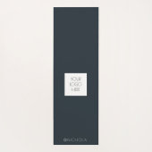 Logo Name Company Schwarz-weiß Yogamatte (Rückseite)