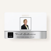 Logo-Name des benutzerdefinierten Employee-Bar-Cod Ausweis (Vorderseite)