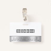 Logo-Name des benutzerdefinierten Employee-Bar-Cod Ausweis (Rückseite mit Klammer)