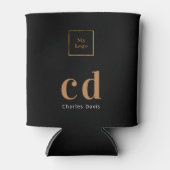 Logo-Name für das schwarze Gold-Geschäft Dosenkühler (Vorderseite)