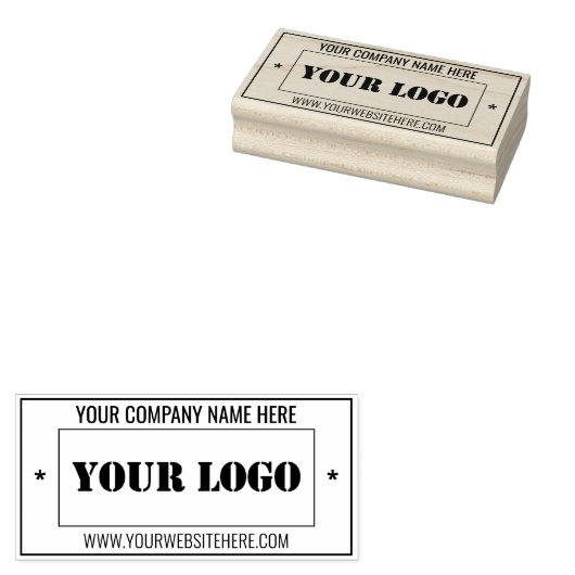 Logo Name Info Professioneller Gummistempel Beispi (Stempel)