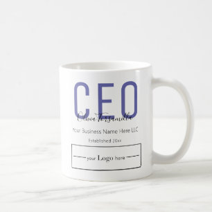 Logo Name Lila Black CEO Kaffeetasse