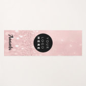 Logo Name Rosa Glitzer Girly Geschenkidee Yogamatte (Vorderseite (Horizontal))