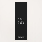 Logo Name Unternehmen Schwarz-weiß Werbe-Social Yogamatte (Vorderseite)