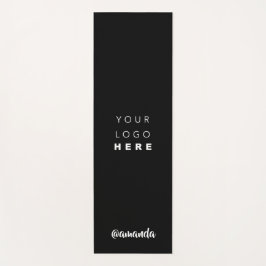 Logo Name Unternehmen Schwarz-weiß Werbe-Social Yogamatte