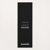 Logo Name Unternehmen Schwarz-weiß Werbe-Social Yogamatte (Rückseite)