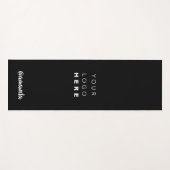 Logo Name Unternehmen Schwarz-weiß Werbe-Social Yogamatte (Vorderseite (Horizontal))