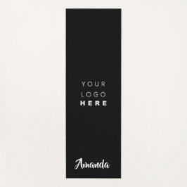 Logo Name Unternehmen Schwarz-weiß Werbeaktion Yogamatte