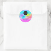 Logo-Name Vielen Dank, dass Sie Gold Holograph kau Runder Aufkleber (Tasche)