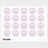 Logo Name Web Vielen Dank, dass Sie Silver Gray Pi Runder Aufkleber (Blatt)