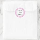 Logo Name Web Vielen Dank, dass Sie Silver Gray Pi Runder Aufkleber (Tasche)