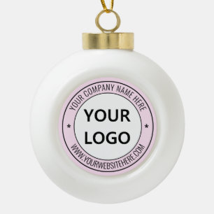 Logo Name Webseite Firmen-Weihnachtsanhänger Gesch Keramik Kugel-Ornament