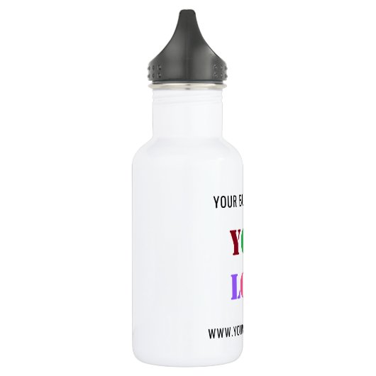 Logo Name Website Wasserflasche Werbeunternehmen (Links)