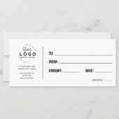 Logo Navy Blue Business Gift Certificate (Rückseite)