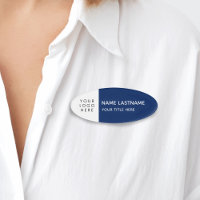 Logo Navy Blue Simple Modern Minimal Magnet Titel