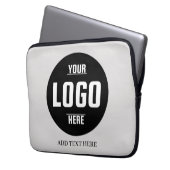 Logo-Neopren-Notebook-Sieb - 13 Zoll Laptopschutzhülle (Vorderseite Links)