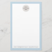 LOGO NOTE PAPER Moderne Business-Form blass blau Briefpapier (Vorderseite)