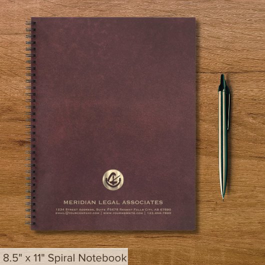 Logo-Notebook für Anwälte Notizblock