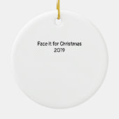 Logo nur mit Text auf der Rückseite Keramik Ornament (Hinten)