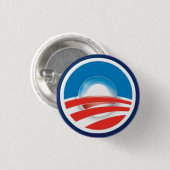 Logo Obama-Sonnenaufgang-3D innerhalb der Button (Vorne & Hinten)