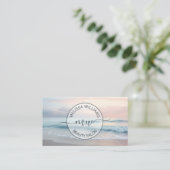 Logo "Ocean Pastel Colors" Visitenkarte (Stehend Vorderseite)