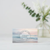 Logo "Ocean Pastel Colors" Visitenkarte (Stehend Vorderseite)