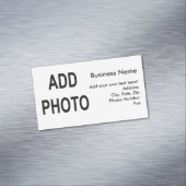 Logo oder Foto hinzufügen, Geschäftsinformationen Magnetische Visitenkarte (Beispiel)