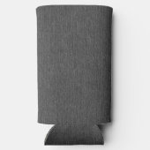 Logo oder Foto Initial Name, Grauer Denim Druck hi Selters Dosenkühler (Rückseite)