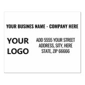 Logo oder Foto Name Adresse Stempel Beispiel (Prägung)