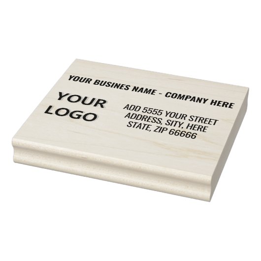Logo oder Foto Name Adresse Stempel Beispiel (Stempel)