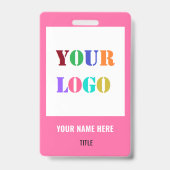 Logo oder Foto Name Info Geschäft Badge Beispiel h Ausweis (Rückseite)