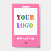 Logo oder Foto Name Info Geschäft Badge Beispiel h Ausweis (Vorderseite)