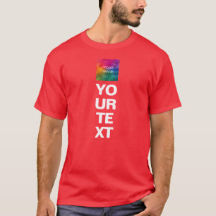 Logo oder Foto-Vorlage Herren Weihnachten Rot hoch T-Shirt