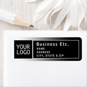 Logo oder QR-Code hochladen   Moderne Rücksendeadr