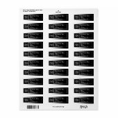 Logo oder QR-Code hochladen | Moderne Rücksendeadr (Vorne)