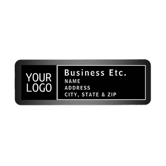 Logo oder QR-Code hochladen | Moderne Rücksendeadr (Vorne)