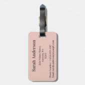 Logo oder QR-Code Hübsch rosa geometrisches Muster Gepäckanhänger (Rückseite vertikal)