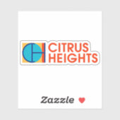 Logo of Citrus Heights, California, USA Aufkleber (Blatt)