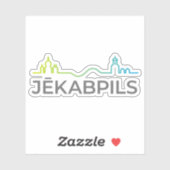 Logo of the city of Jēkabpils, Latvia Aufkleber (Blatt)