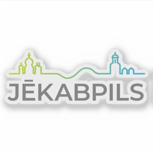 Logo of the city of Jēkabpils, Latvia Aufkleber (Vorderseite)